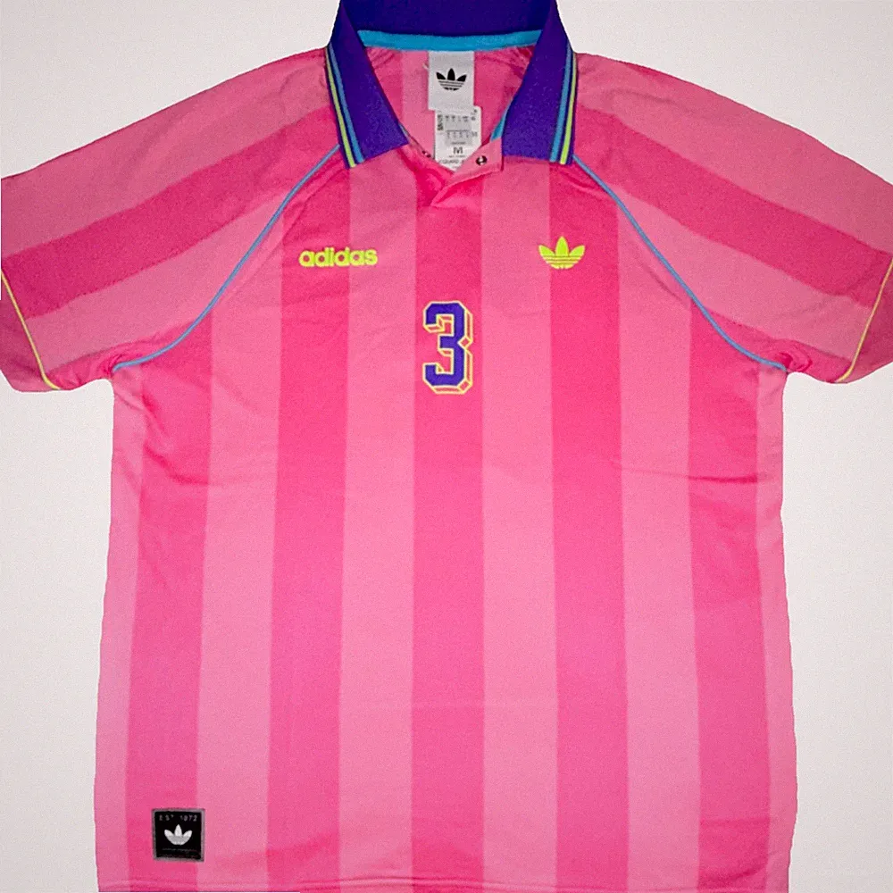 adidas Men’s M Jacquard Soccer Jersey Pink Purple Green Blue