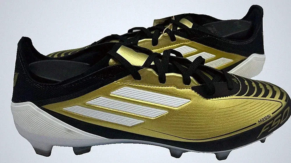 Adidas Men's Messi F50 Pro FG Lace Up Soccer Cleats Gold/Black Size:7 79B