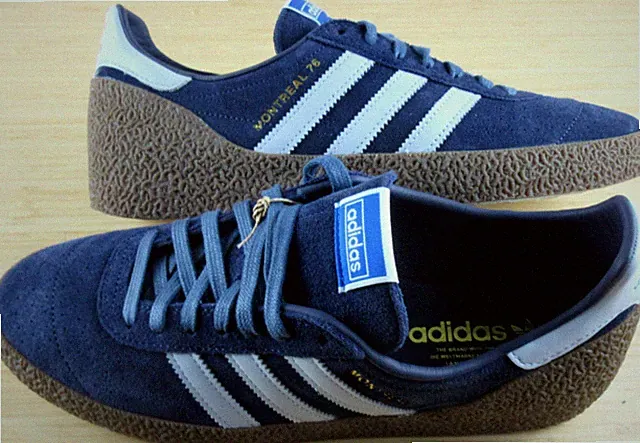 Adidas Men's Montreal 76 Suede Sneakers Navy Blue Gum Size 9.5 NIB JR8372