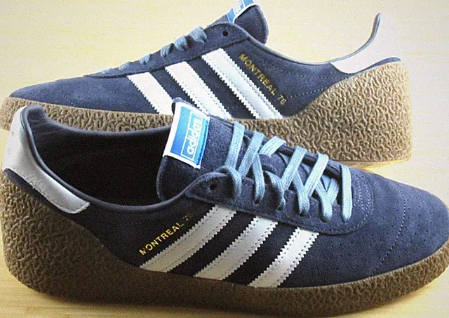 Adidas Men's Montreal 76 Suede Sneakers Navy Blue Gum Size 9.5 NIB JR8372