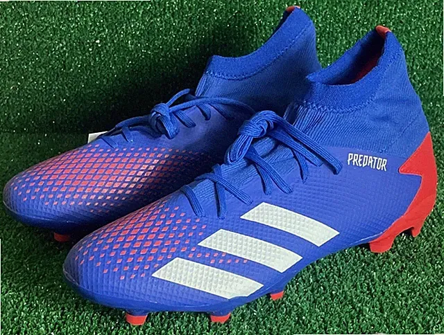 Adidas Men's PREDATOR 20.3 FG Football Cleats Blue White Red EG0964 Size 11.5