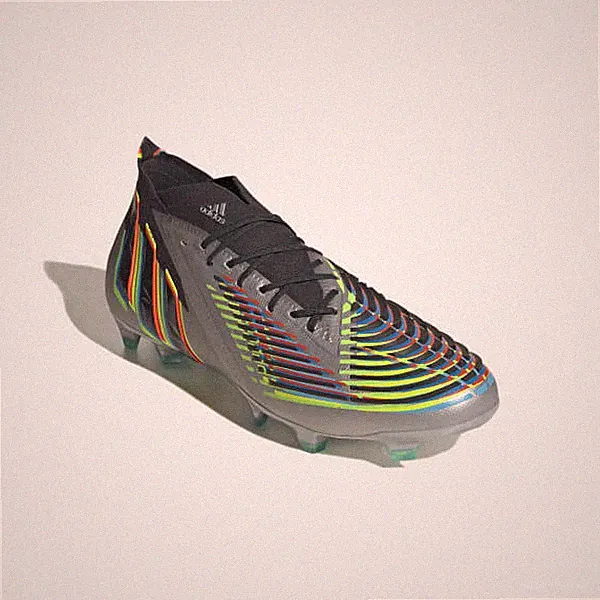 adidas Men's Predator Edge Ground Soccer Cleat HR1573 Silver/Multicolor