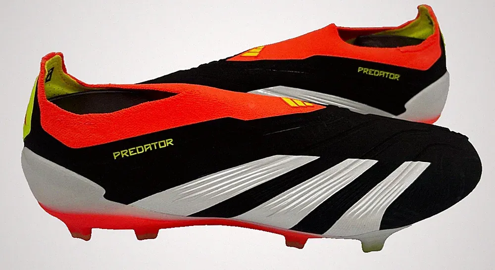 Adidas Men's Predator Elite FG Pull On Soccer Cleats Blk/Wht/Orange Size:8 79E