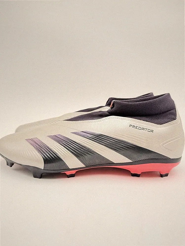 Adidas Men’s Predator League Laceless FG Soccer Cleats Size 11.5 Silver |IF6331