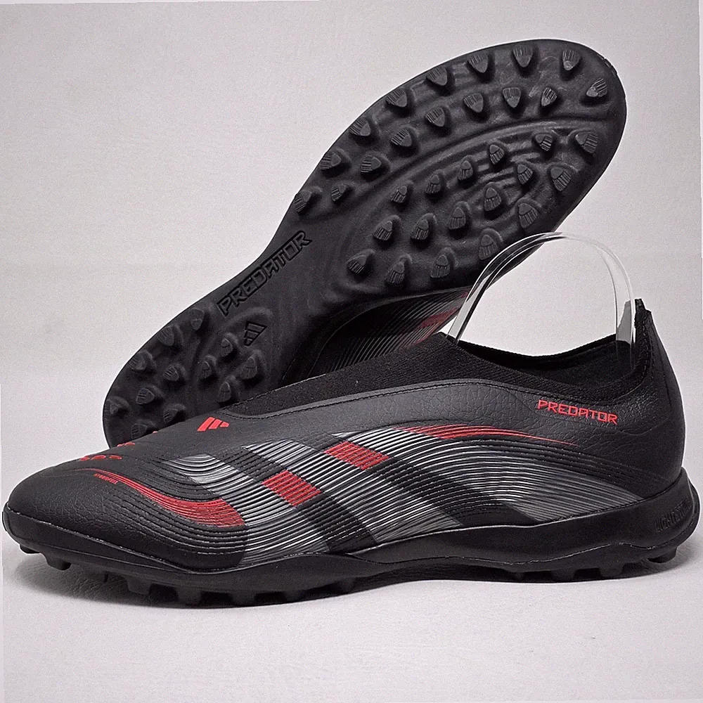 Adidas Men's Predator League Laceless Turf Soccer Size 13.5 Black ID3823 NEW