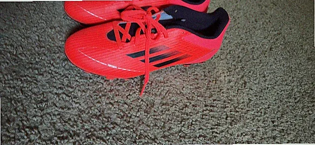 adidas Men’s Red/Black Low Top Lace-Up Soccer Athletic Sneaker Cleats