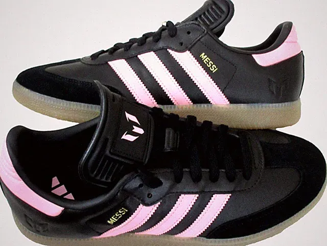 Adidas Men's Samba Messi Black Pink Gum Bottom Soccer Shoes Size 10.5 NIB JP7845