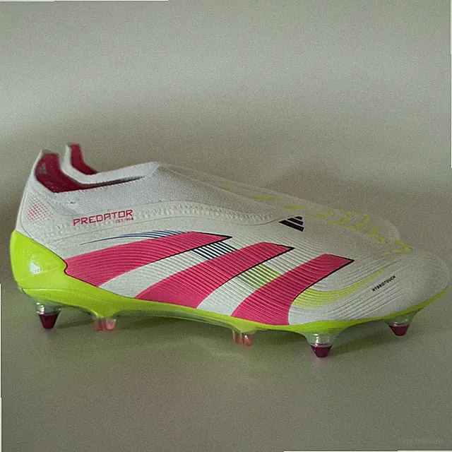 adidas Men’s Size 8.5 PREDATOR ELITE LACELESS SG SOCCER CLEATS White ID3848 NEW