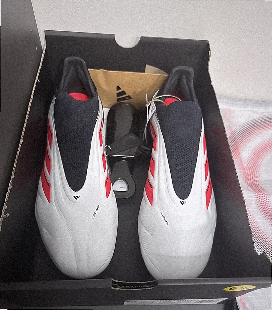 Adidas Men's Size 9.5 Copa Pure Elite III LL SG WHT/RD/BLCK Soccer Cleats - NEW!