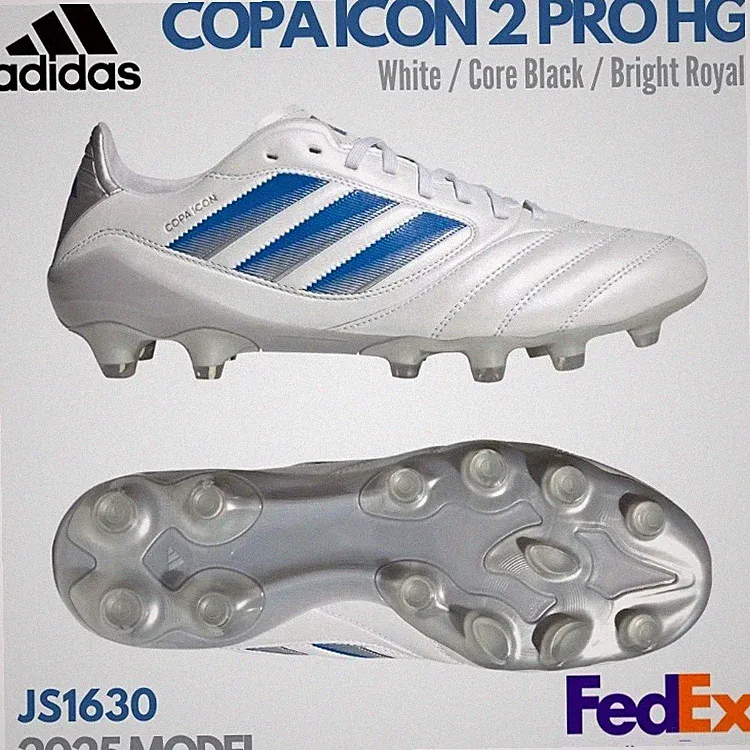 adidas Men's Soccer Cleats COPA ICON 2 PRO HG White/Core Black JS1630 NEW!