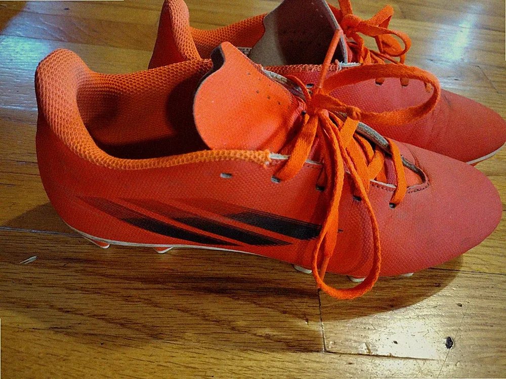 Adidas Men's Soccer Football Cleats: Speed Flow 4, Red Orange, Mens 6/ Womens 8