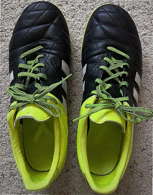 ADIDAS Men's US 8.5🔴Black Yellow 15.3 Turf Cleats🔴Soccer Shoes