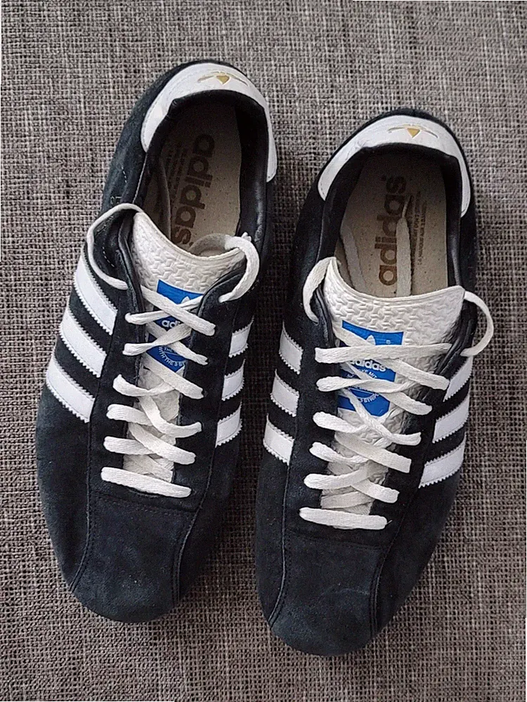 Adidas Men's Vtg Gerd Müller Black Suede Football Soccer Boots Cleats Size 11.5