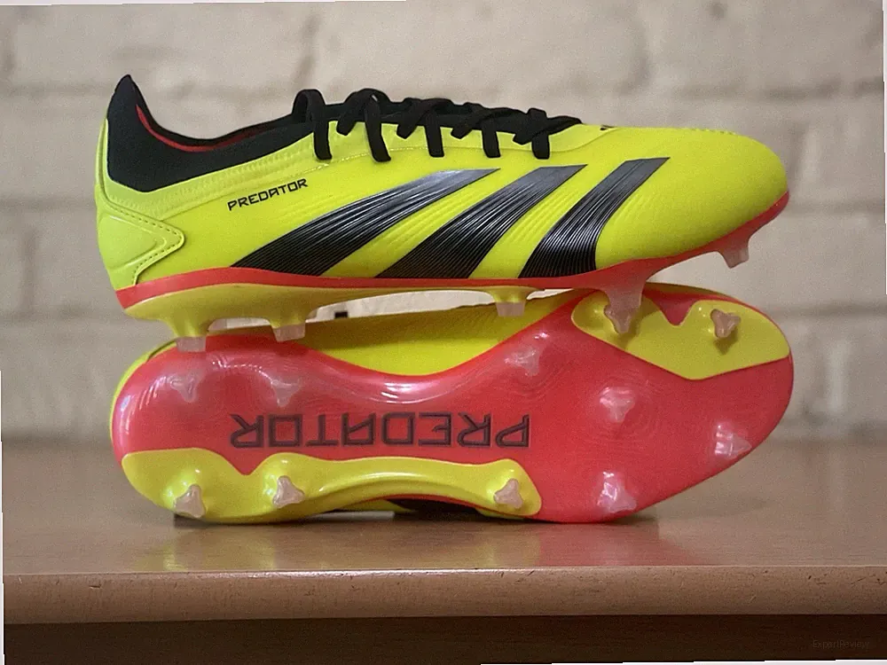 adidas Men Size 10 PREDATOR 24 Pro Firm Ground Soccer Cleats Solar Yellow IG7776