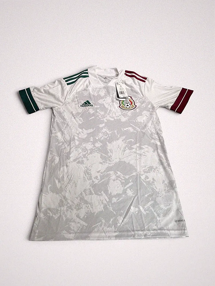 adidas Men Soccer Jersey Casual Athletic GC7940 Mexico Away White Size S