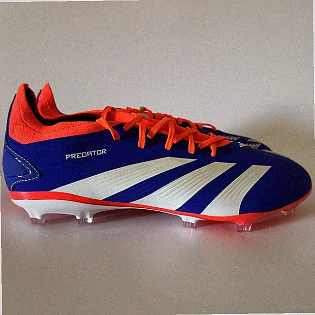 adidas Mens 12 PREDATOR 24 PRO FIRM GROUND SOCCER CLEATS Blue/White/Red IF6330