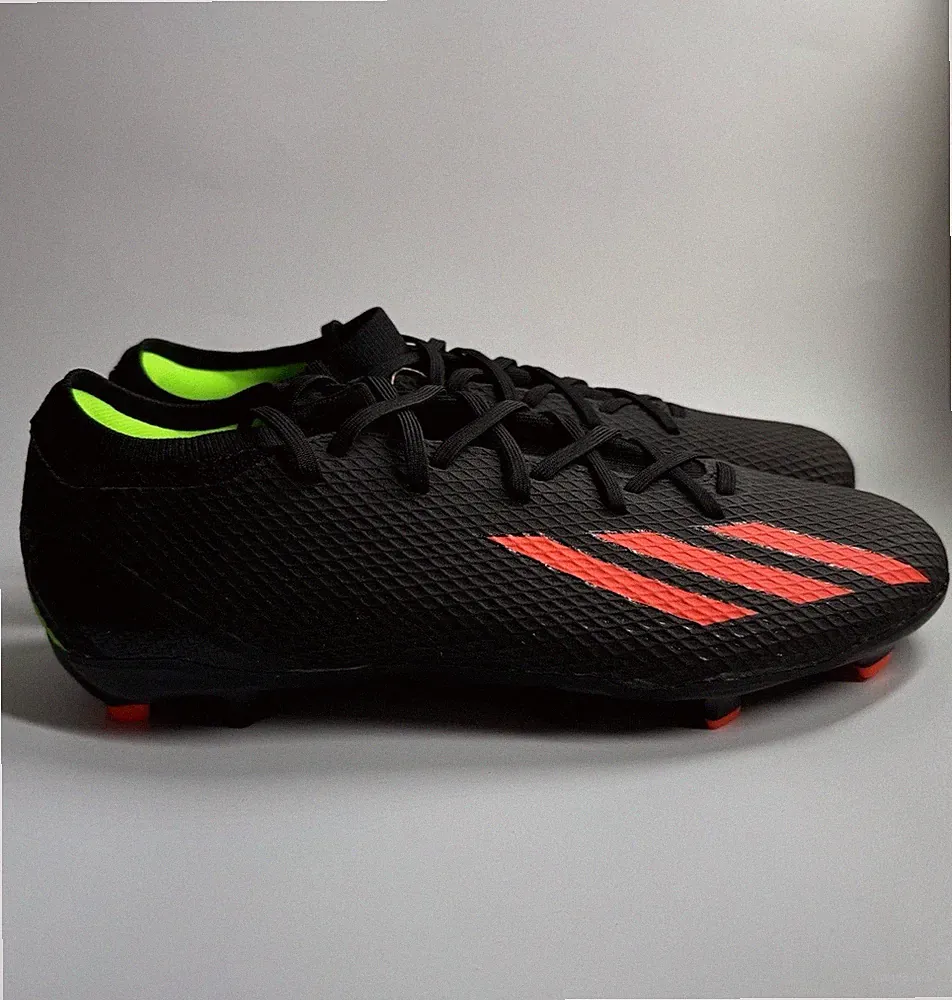 adidas Mens 12 X SPEEDPORTAL.3 Firm Ground Soccer Cleats Black Solar Red ID4922