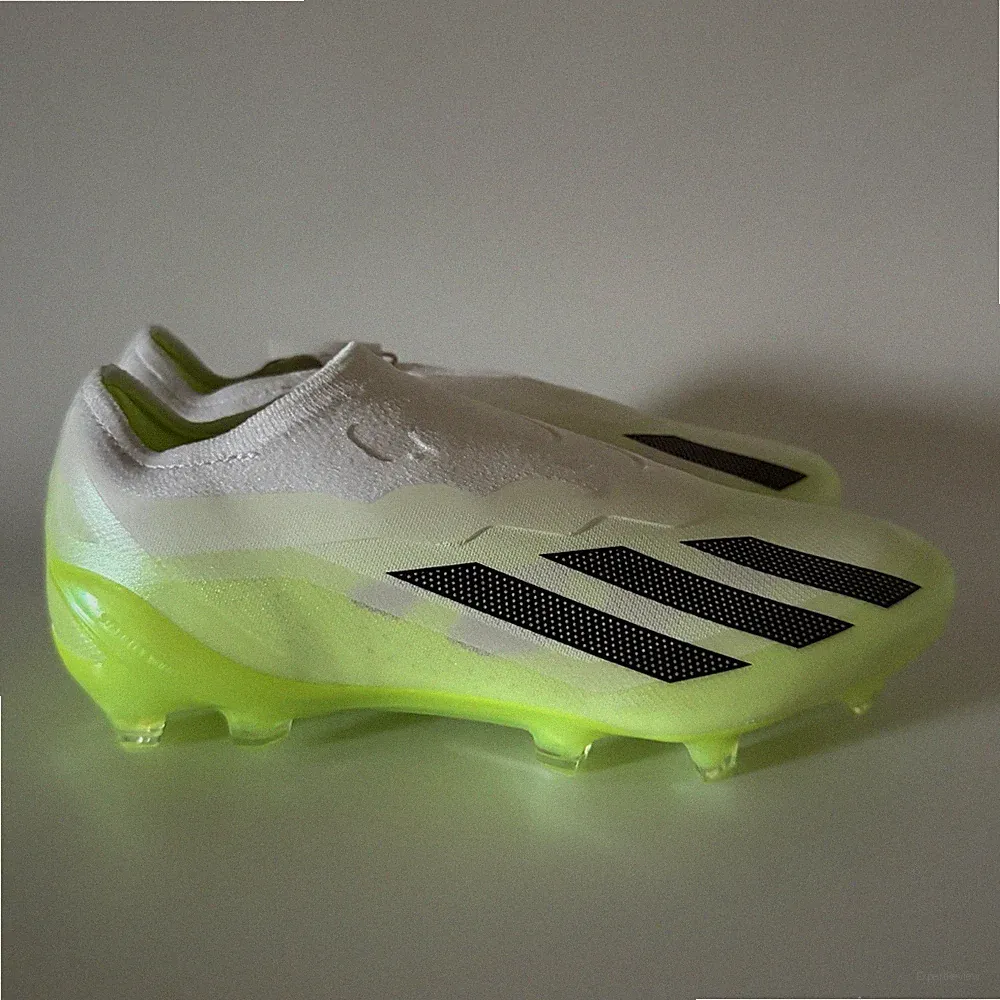 adidas Mens 4/Womens 5 X CRAZYFAST.1 Laceless Firm Ground Soccer Cleats GY7378