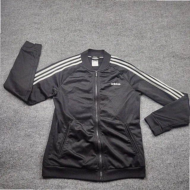 Adidas Mens Essentials Track Jacket Black White Stripes Full Zip Medium M