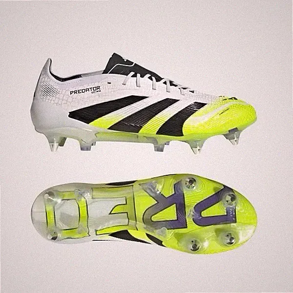 Adidas Mens Predator Elite SG JI1067 White Green Soccer Cleats size 12 US