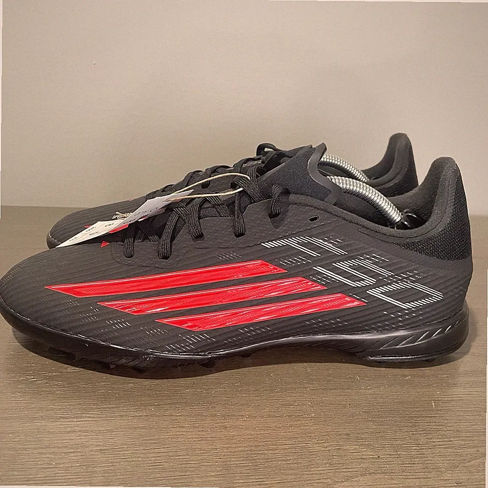Adidas Mens Size 8 Turf Soccer Cleats NEW F50 League Black Red Shoes JR8977