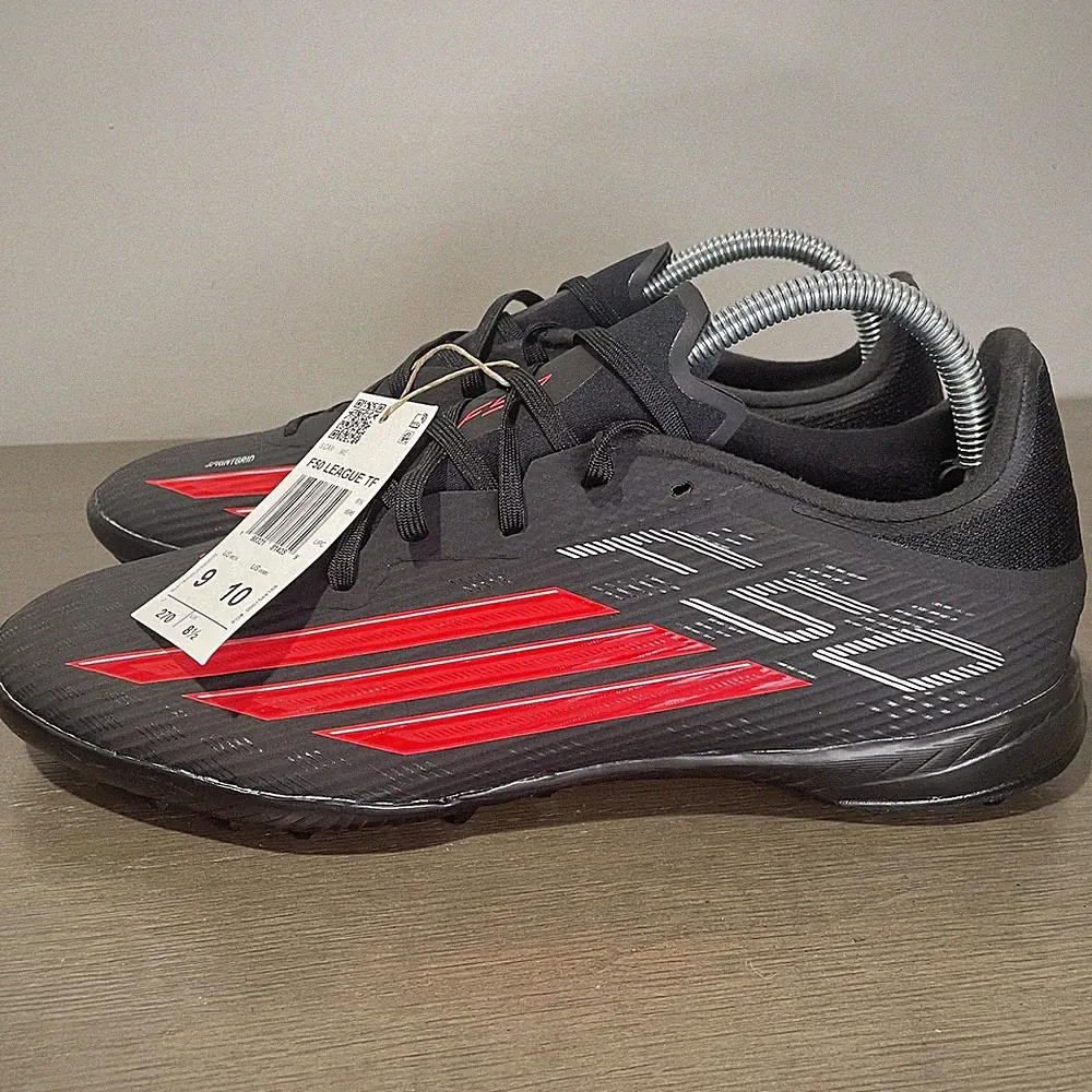 Adidas Mens Size 9 Turf Soccer Cleats NEW F50 League Black Red Shoes JR8977