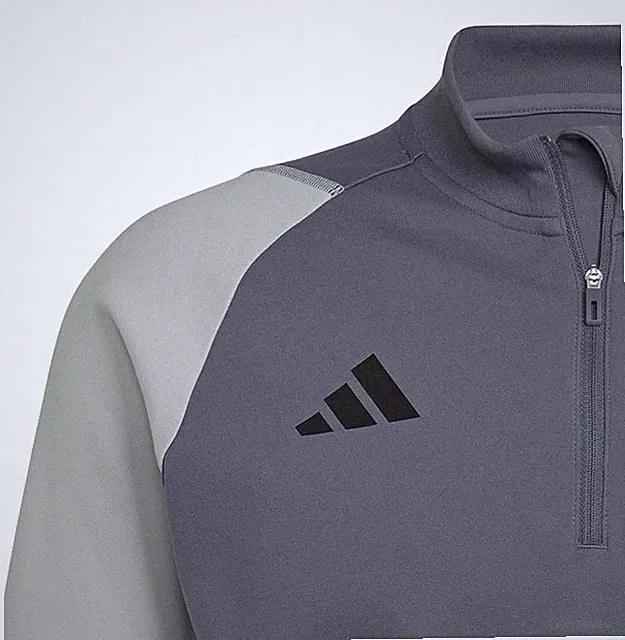 adidas Mens Tiro23 Mock Neck Quarter Zip Soccer Cleats Moisture Wicking - Grey S