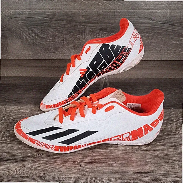 Adidas Mens X Speedportal Messi 4 GW8400 White Soccer Cleats Shoes Size 6