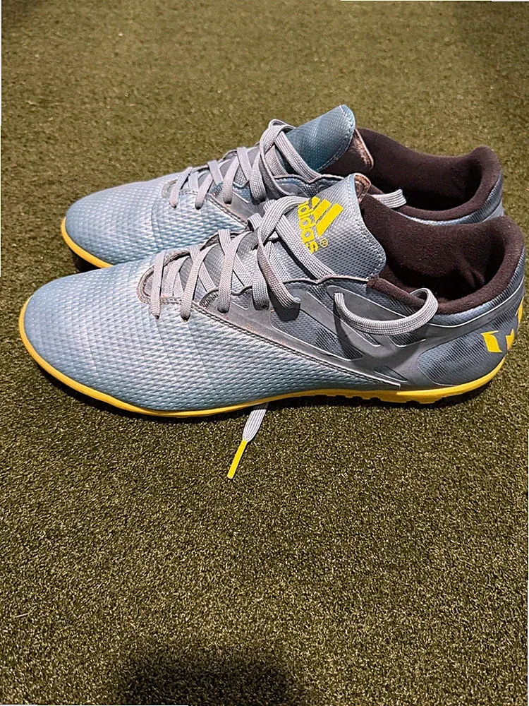 Adidas Messi 15.3 TF Men's Size 12 Indoor Soccer Cleats Shoes Blue Yellow B32896