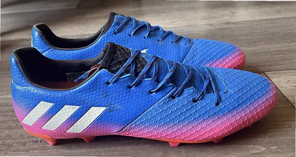 Adidas Messi 16.2 FG Blue Orange Soccer / Football Cleats BA9145 Men Size 11