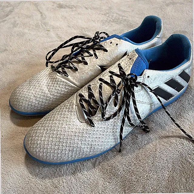 Adidas Messi 16.3 Indoor Soccer Shoes Silver Teal Men's Sz 11.5 EU 46