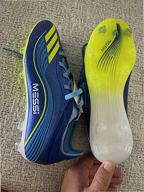 Adidas Messi F50 Elite FG Soccer Cleats Blue Boys Size 3 JP7450