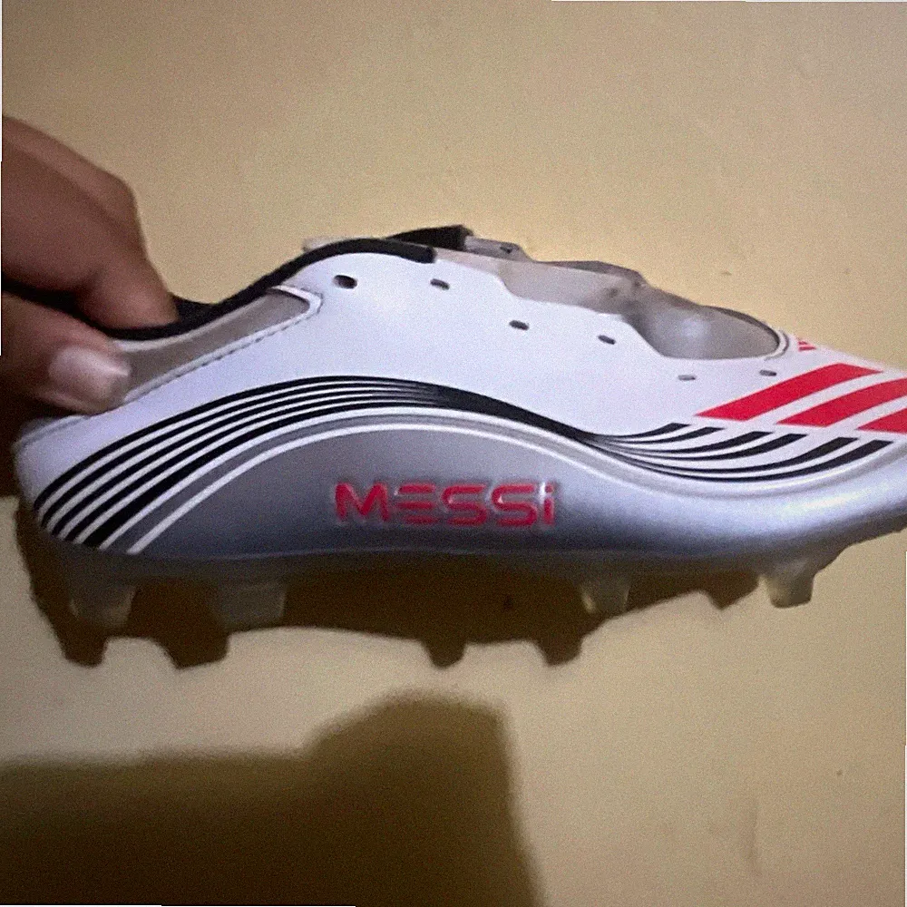adidas Messi F50 Youth Soccer Cleats - White Youth Size Soccer Cleat Shoes
