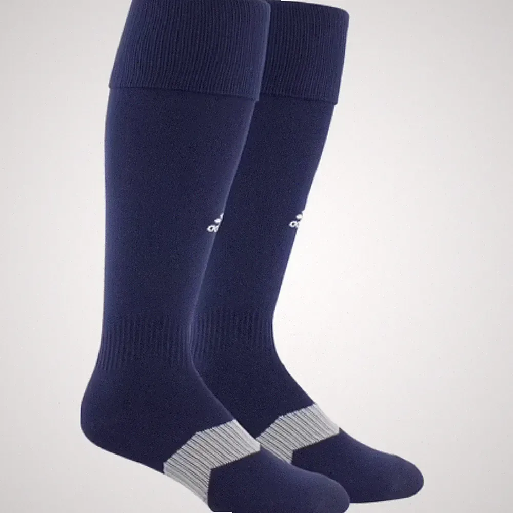 Adidas Metro Soccer Socks Men's Large Blue Stretch Ribbed Over-the-Calf DSGL1112