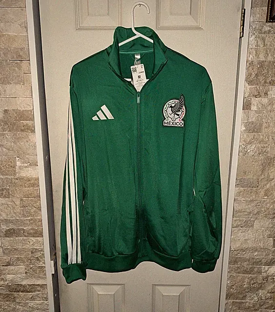 adidas Mexico FMF DNA TT Full-Zip Track Jacket Green/White Men’s M JZ6464