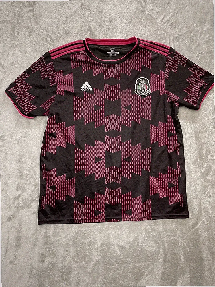 Adidas Mexico National Team Soccer Jersey Black Pink Size 2XL