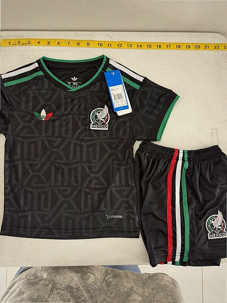 adidas Mexico National Team Soccer Jersey Size 16 Black Green White Red