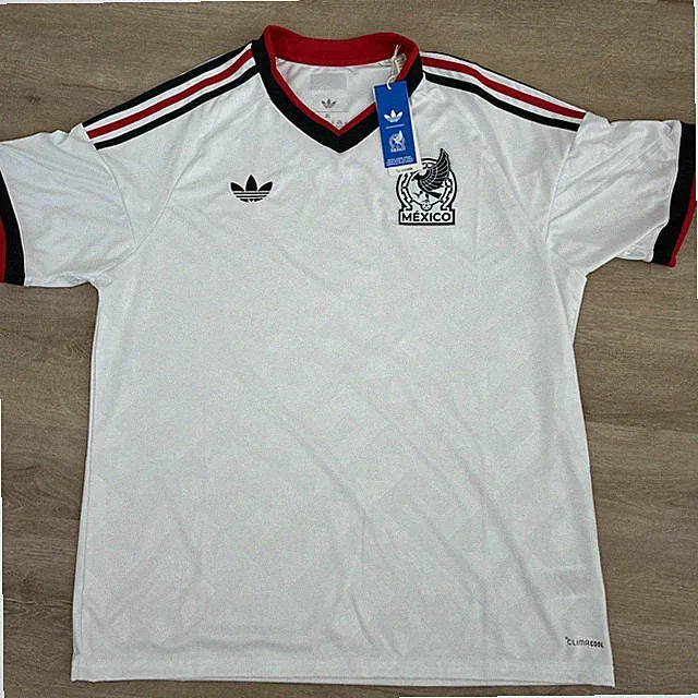 Adidas Mexico National Team White Black Red Soccer Jersey XL