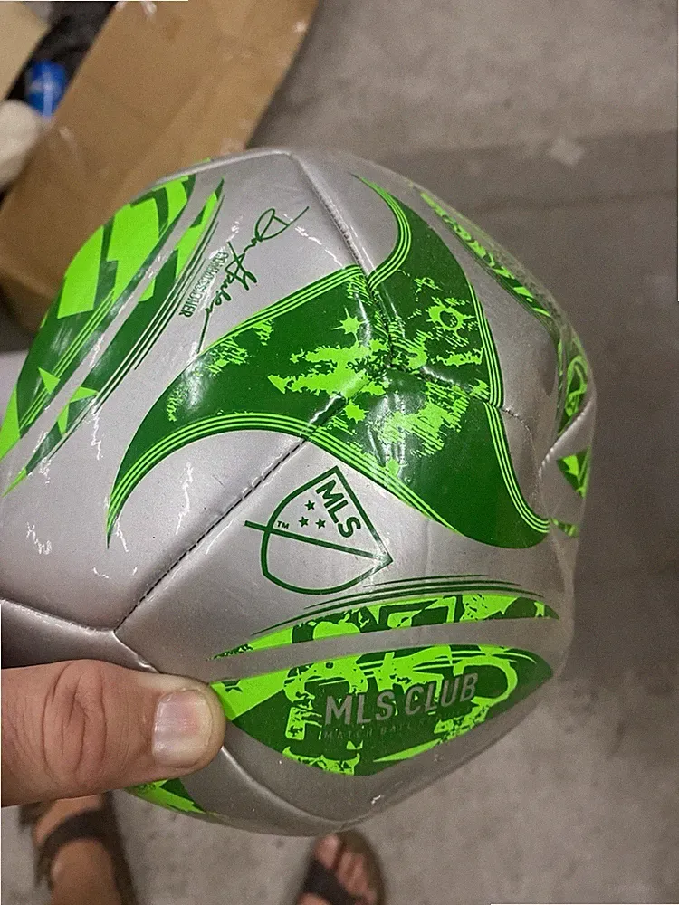 adidas MLS Club 2025 Soccer Ball Size 4 Silver Green Match Ball Replica