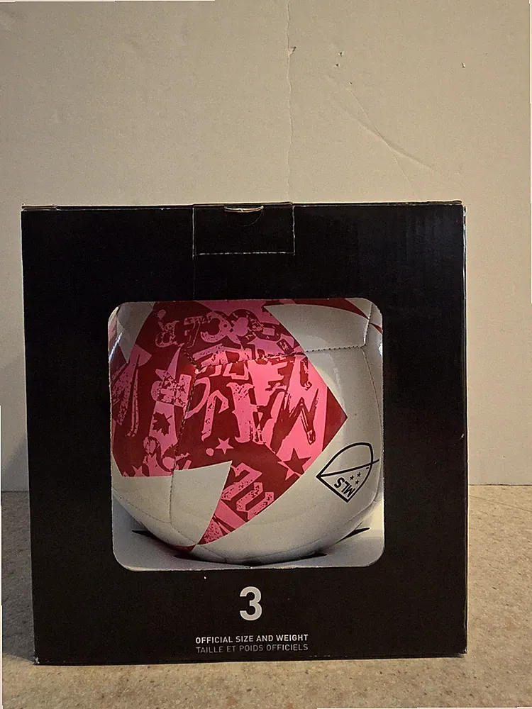 Adidas MLS Club Soccer Ball Size 3 WHITE,PINK,RED