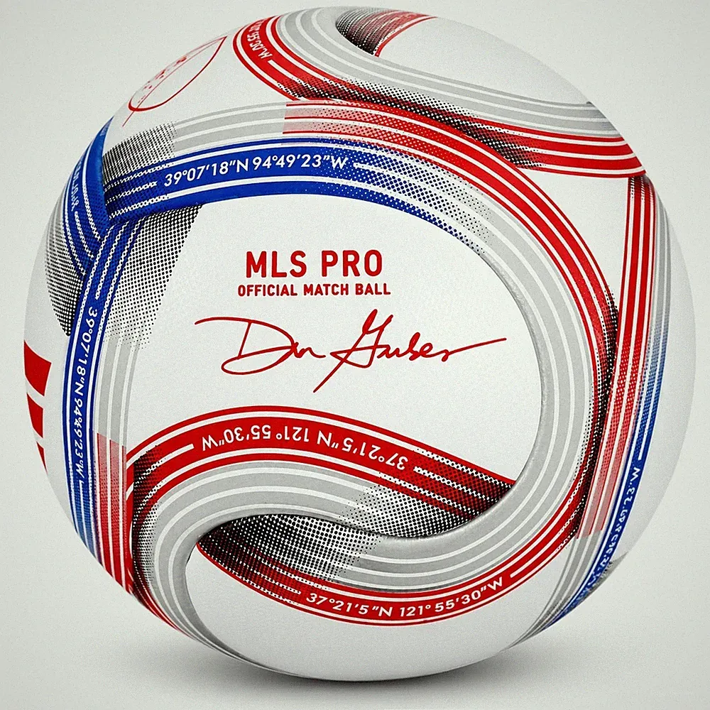 adidas MLS Pro FIFA Quality Soccer Ball Size 5 White Red Blue Silver