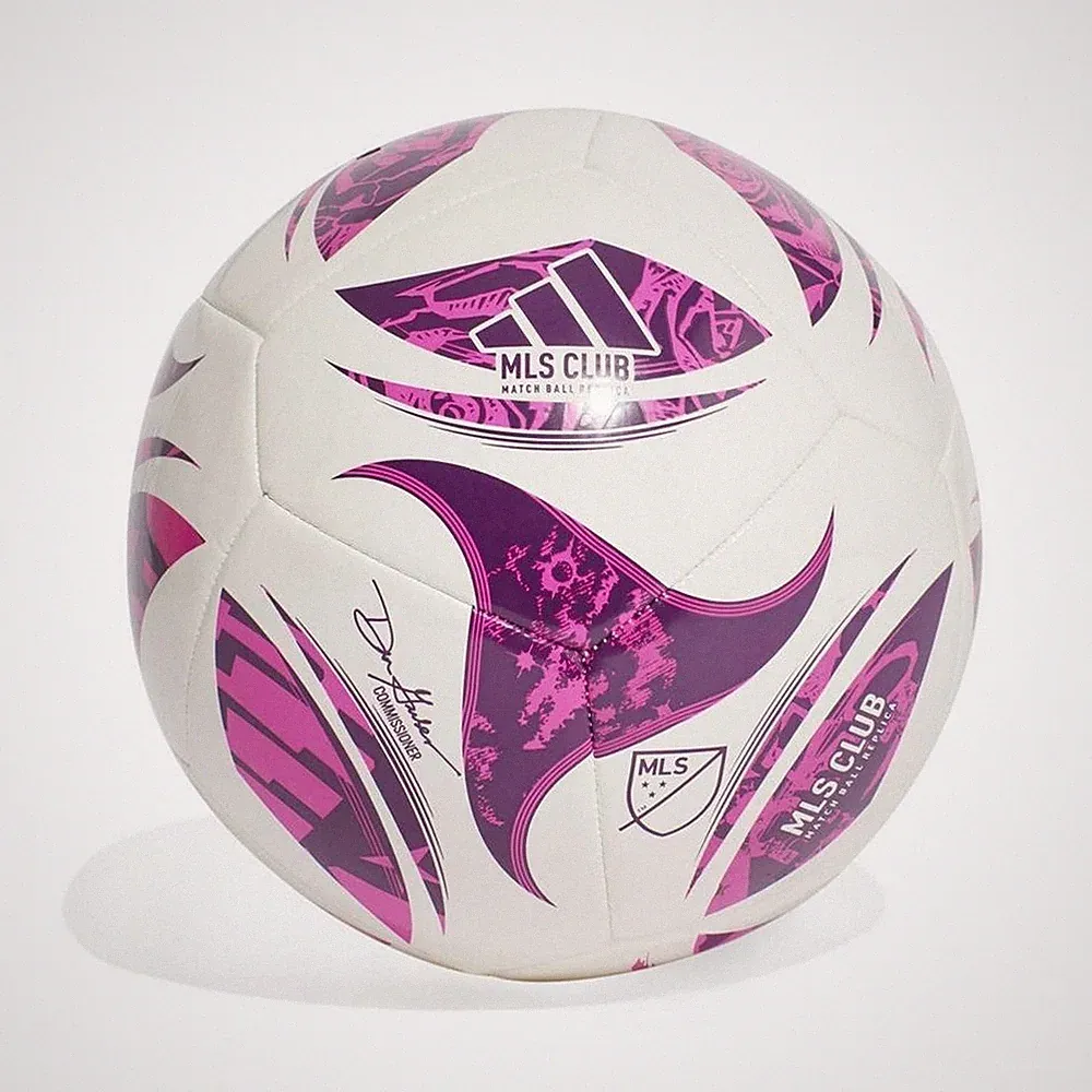 Adidas MLS Size 5 Club Sports Soccer Ball - Berry Purple:TPU Shell,Butyl Bladder