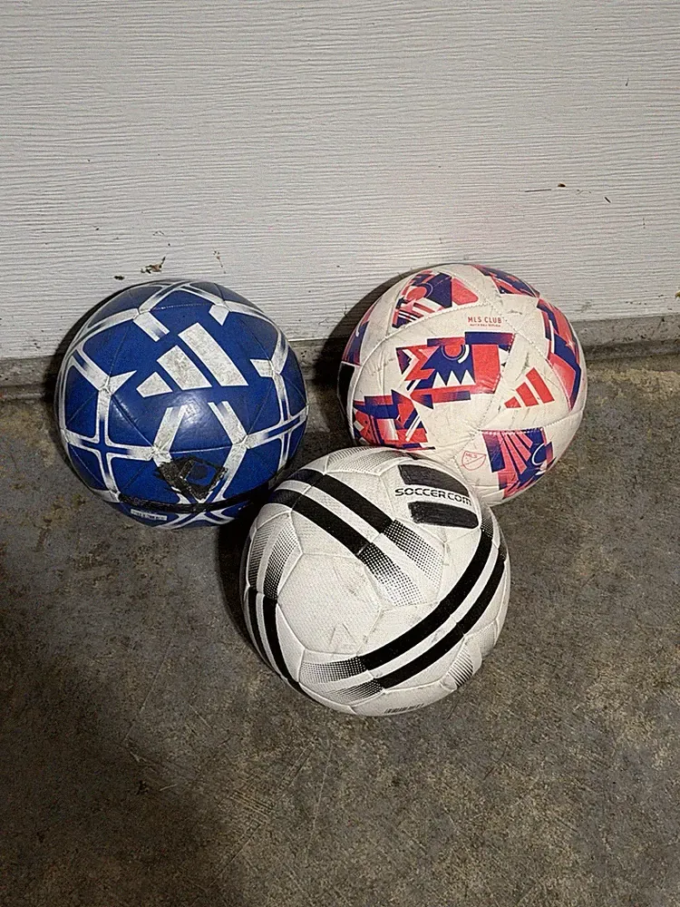 Adidas MLS Soccer Training Balls Lot Of 3 Used Soccer Balls (All Size 4)