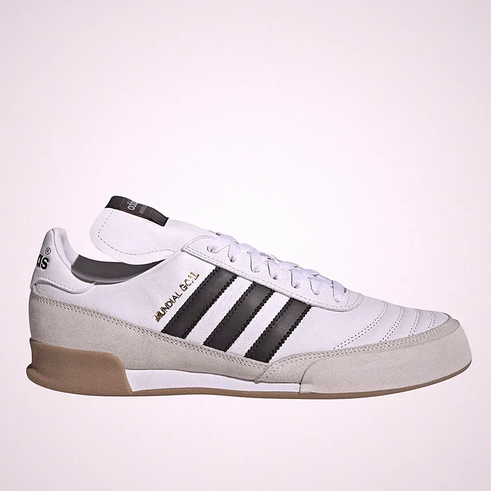 adidas Mundial Goal Indoor Soccer Mens White Sneakers Athletic Shoes ID4047