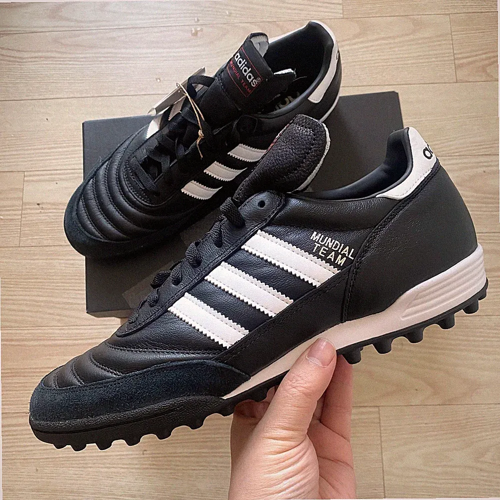 adidas Mundial Team Leather Mens Turf Soccer Shoes Black 019228 ✅Multiple Sizes