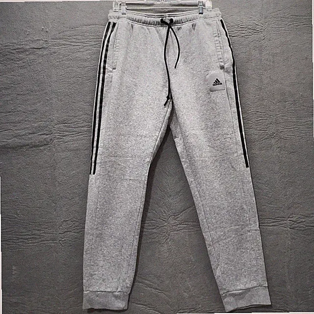 Adidas MUST HAVES Fleece Pants Men’s Large Grey 3 Stripe Logo I Am Sport