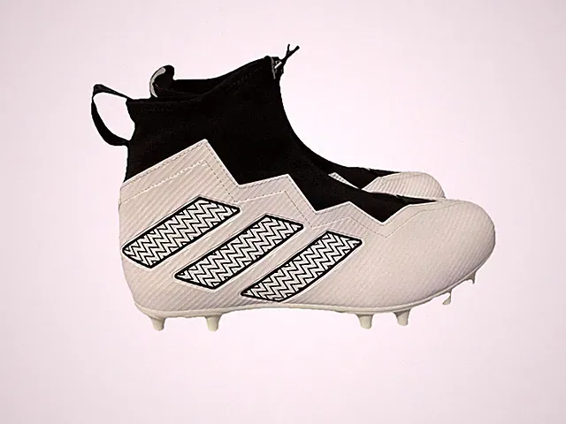 Adidas Nasty Fly 2E Football Cleats Shoes White Black GX1781 Men's Sz 10.5
