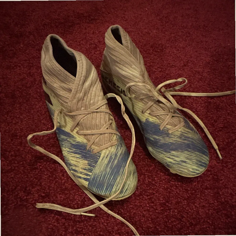 adidas Nemesis Youth Boys Soccer Cleats Lace-Up Blue/Green-7