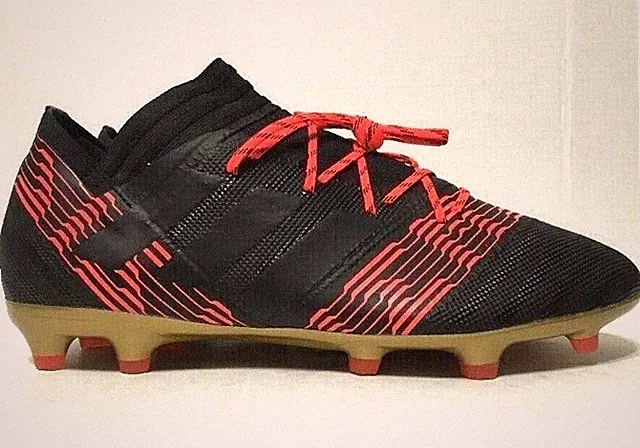 Adidas Nemeziz 17.2 FG Firm Ground Soccer Cleats Black Red Gold Mens Size 11