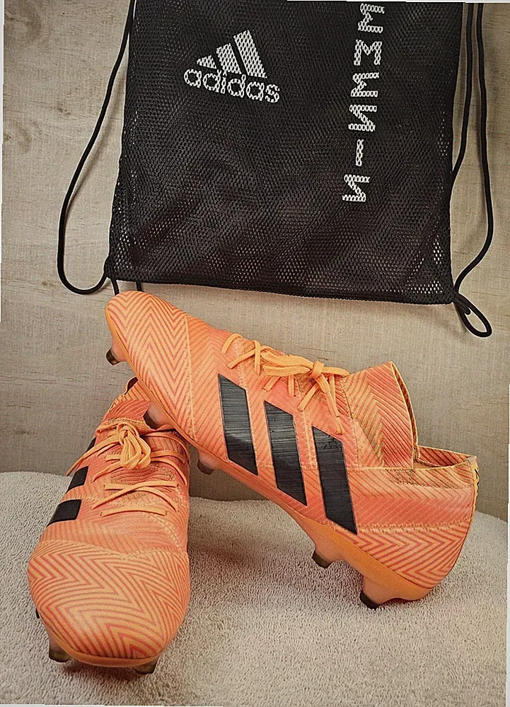 Adidas Nemeziz 18.1 Men's Firm Ground Soccer Cleats "Zest" Orange, Black Size 13